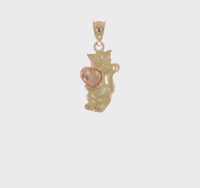 Yurakni quchoqlagan mushuk kulon (14K) 360 - Popular Jewelry - Nyu York