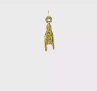 Rock Hand Sign Pendant (14K)