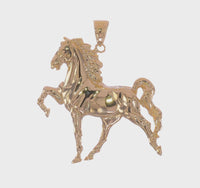 Stallion Horse Pendant (14K) 360 - Popular Jewelry - New York