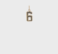 Varsity Number 6 Pendant (14K) 360 - Popular Jewelry - New York