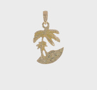 Palm Trees in the Sand Pendant (14K)