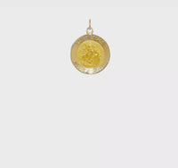 Solid Saint George Medal Pendant (14K)