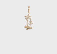 Double Palm Trees Pendant (14K)