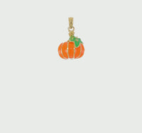 3D Pumpkin Pendant (14K)