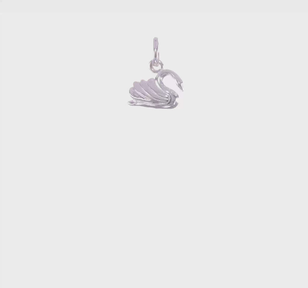 Swan Pendant (Silver) 360 - Popular Jewelry - New York