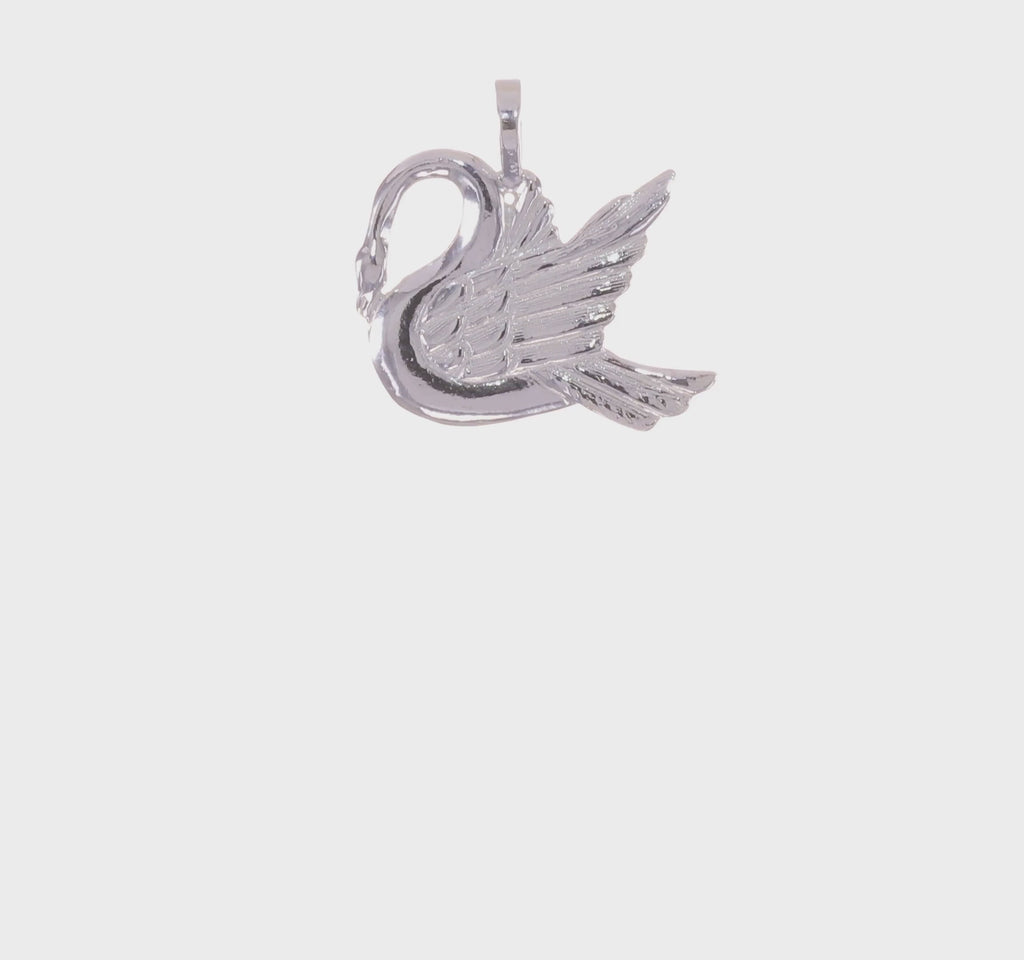 Majestic Swan Pendant (Silver) 360 - Popular Jewelry - New York