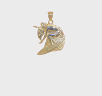 Surfer on a Wave Pendant (14K)