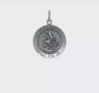 Antique Saint George Medallion Charm (Silver)