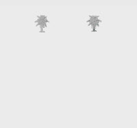 Silver Palm Tree Stud Earrings (Silver)