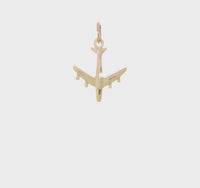 Satin Airplane Pendant (10K)