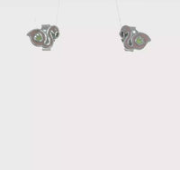 Sitting Flamingo Stud Earrings (Silver)