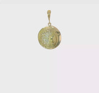 Anthropomorphic Crescent Moon Pendant (14K)