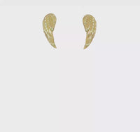 Angel Wing Stud Earrings (14K) 360 - Popular Jewelry - New York