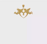হ্যান্ড হোল্ডিং এঞ্জেলস হার্ট আউটলাইন দুল (14K) 360 - Popular Jewelry - নিউ ইয়র্ক
