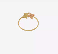 Golden and Pink Butterflies Ring (14K) 360 - Popular Jewelry - New York