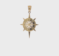 Star Frame Nautical Compass Pendant (14K)