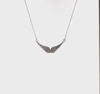Antiqued Wings Necklace (Silver) 360 - Popular Jewelry - Nýja Jórvík