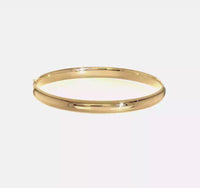 Plain Hinged Bangle Bracelet (14K).