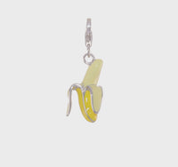 3D Peeled Banana Charm (Silver)