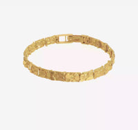 Nugget Rectangular Bracelet (14K).