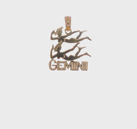 Gemini Zodiac Sign Symbol Pendant (14K)