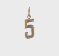 Varsity Number 5 Pendant (14K) 360 - Popular Jewelry - New York