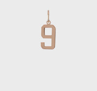 Varsity Number 9 Pendant (14K) 360 - Popular Jewelry - New York