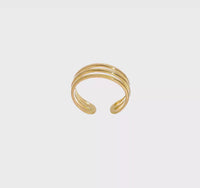 Three Row Toe Ring (14K)