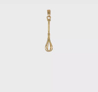 Golden Whisk Charm Pendant (14K)
