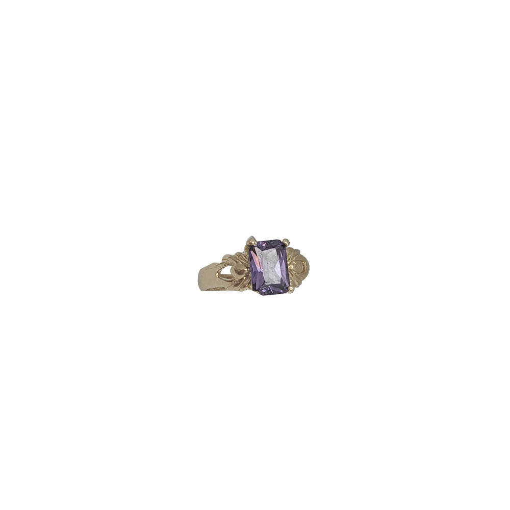 Purple Stone Baby-Sized Ring (14K)