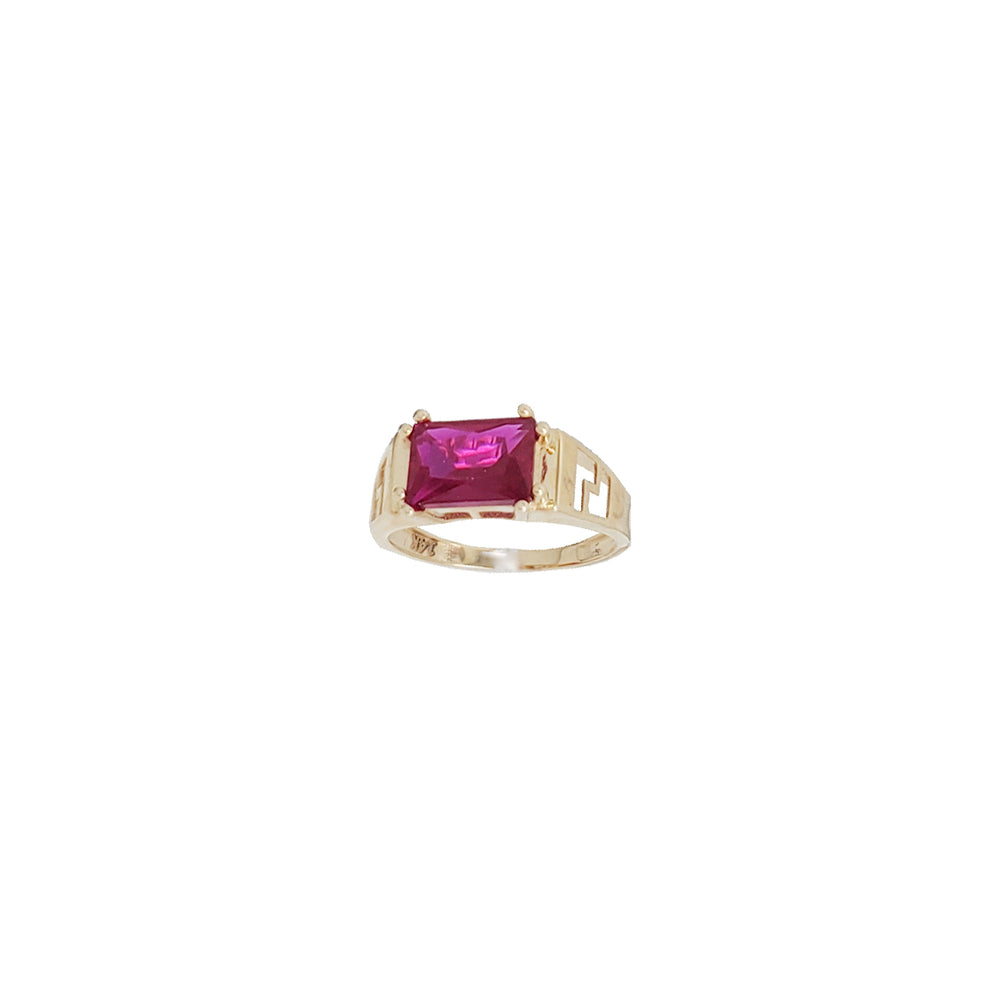 Red Stone Baby-Sized Ring (14K)