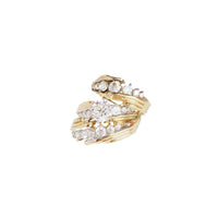 Three-Piece-Set Engagement/Wedding Ring(14K)