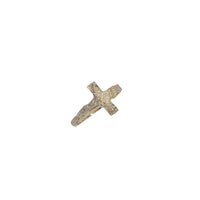 Two-Tone Crucifix Rosary Ring