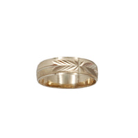 Diamond-Cut Wedding Band Ring (14K)