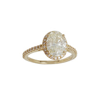 Diamond Oval Shape  Engagement Ring (14K)