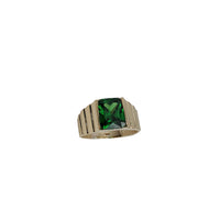 Green Stone Men's Ring (14K)