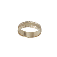 Gyémánt vágott esküvői gyűrű (14K)
