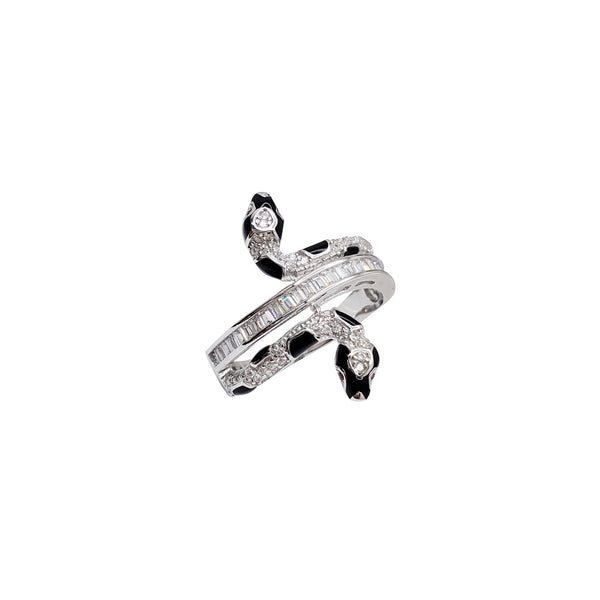 Double-Headed Snake Ring (Silver)