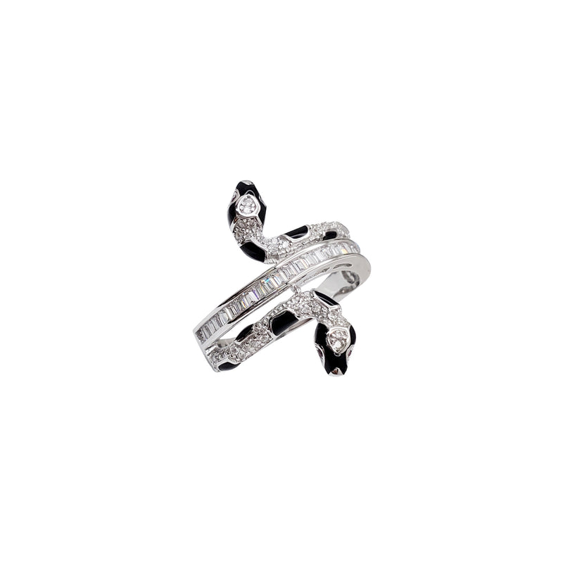 Double-Headed Snake Ring (Silver)