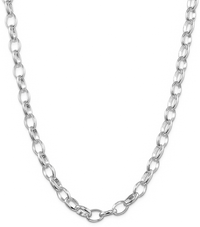 Pevný retiazkový náhrdelník Rolo (strieborný)