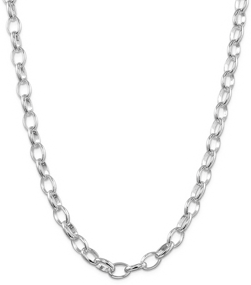 Solid Rolo Chain Necklace (Silver)