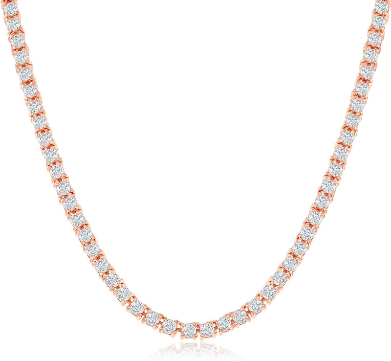 Diamond Tennis Rose Chain (14K).