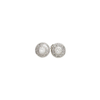 Round Pave CZ Stud Earring (Silver)