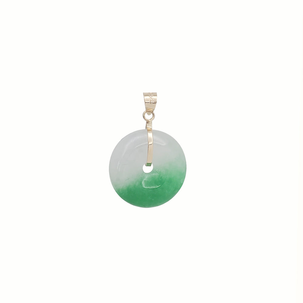 Round Jade Pendant (14K)