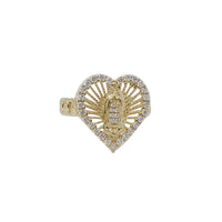 Heart Virgin of Guadalupe Ring (14K)