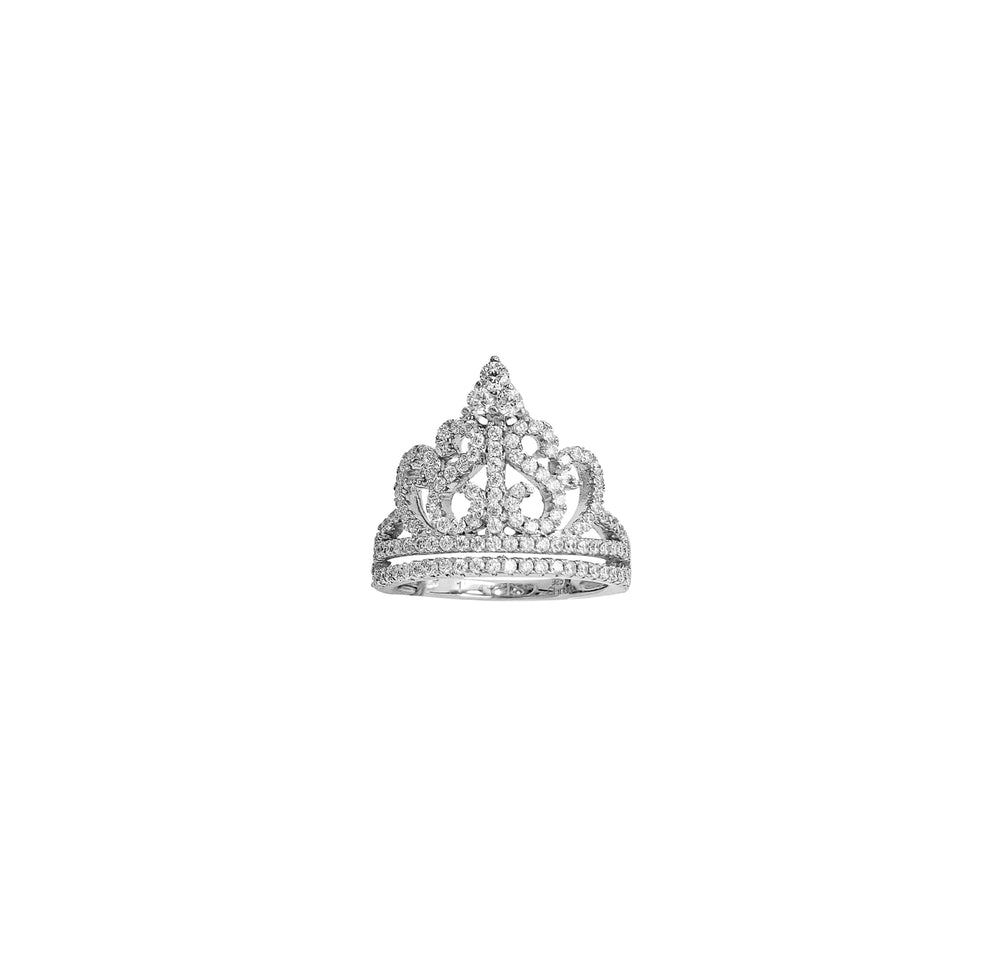 Zirconia Crown -Tiara Ring (Silver)