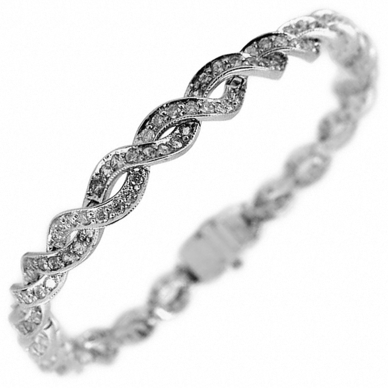 Fancy Diamond Swirl Bracelet (14K)