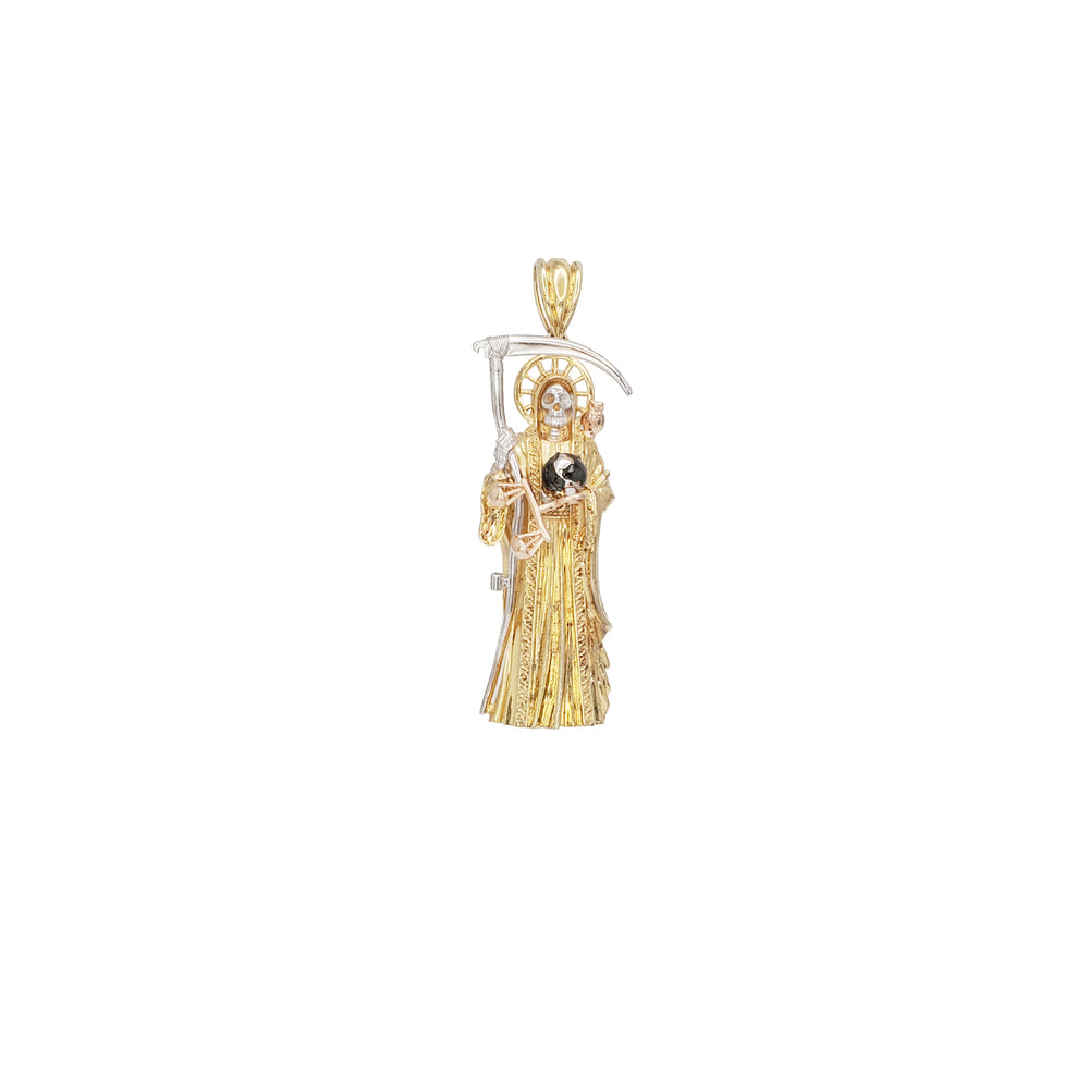 Zirconia Santa Muerte Pendant (Silver)