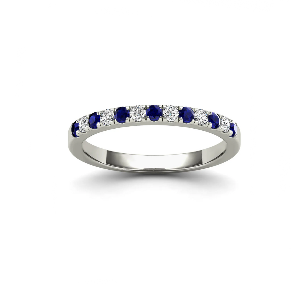 Diamond & Blue Sapphire Ring (14K)