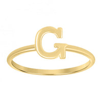 Plain Initial Letter Ring (14K)